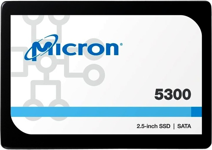 Micron 5300PRO 960GB SATA 2.5" 3D TLC R540/W520MB/s MTTF 3М 95000/35000 IOPS 2628TBW SSD Enterprise Solid State Drive, 1 year, OEM