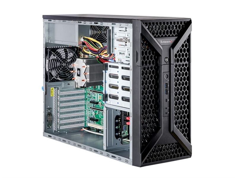 Supermicro UP Workstation mini-tower 531A-IL 12th/13th Gen Intel Core/no DIMM(4) only DDR5/SATARAID HDD(4)LFF/1x1Gbe, 1x2,5Gbe/4xPCIex2-8/3xM.2/668W